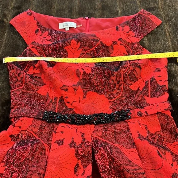 HP 🥰 Teri Jon by Rickie Freeman fit and flare cocktail dress. Worn x1 EUC - Picture 11 of 17